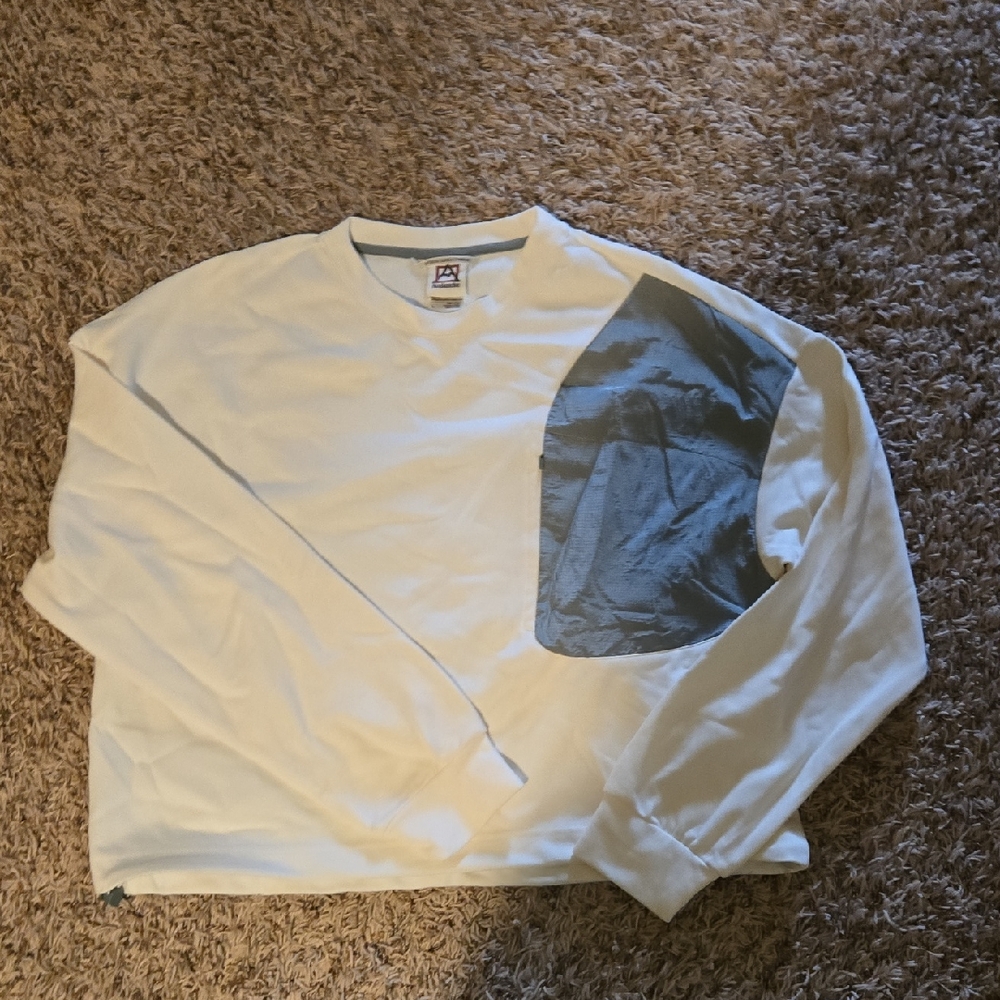 Avalanche White Tee with Gray Trim